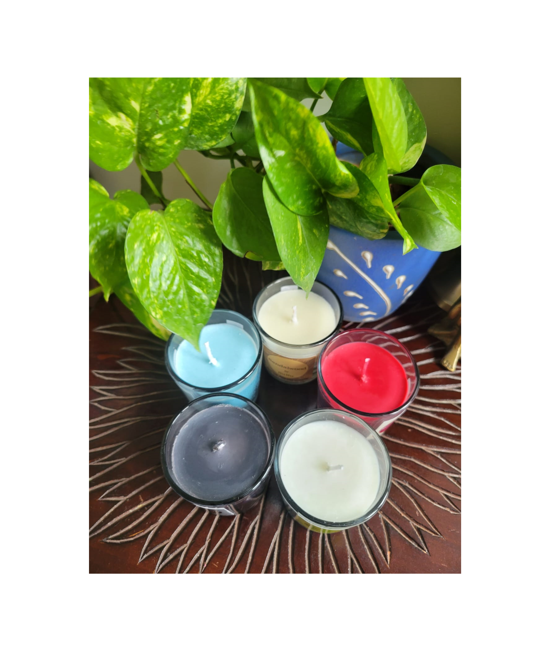 Set of 4 scented Vegan soy wax candles